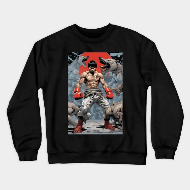 Manny Vs the Werewolves Crewneck Sweatshirt by huwagpobjj